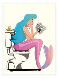 Flamingo sitting on the Toilet