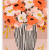 Frida with wreath of flowers, pastel pink
