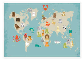World Map of Animals