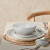 12 Piece Cotton White Dinner Set