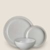 12 Piece Dove Grey Dinner Set