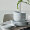 12 Piece Dove Grey Dinner Set