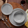 12 Piece Dove Grey Dinner Set