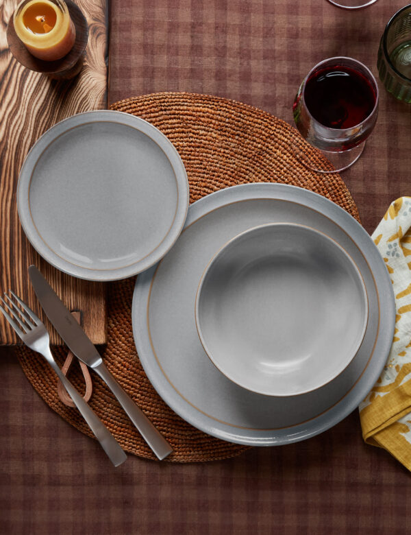 12 Piece Dove Grey Dinner Set
