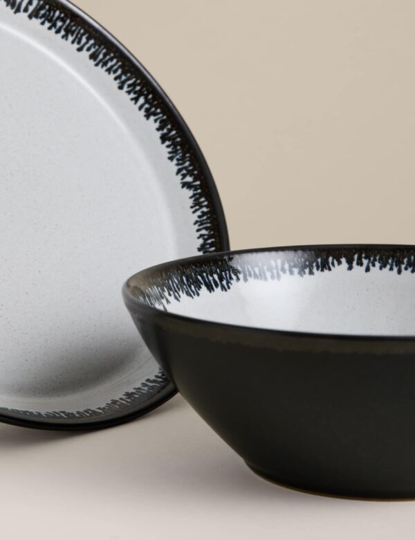 12 Piece Reactive Glaze Dinner Set