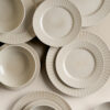 12 Piece Reactive Striped Dinner Set