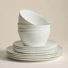 12 Piece Straight Sided China Dinner Set