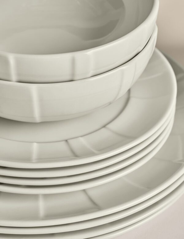 12 Piece Textured Dinner Set