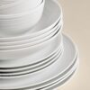 16 Piece Ribbed Porcelain Dinner Set