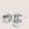 3 Piece Stainless Steel Pan Set