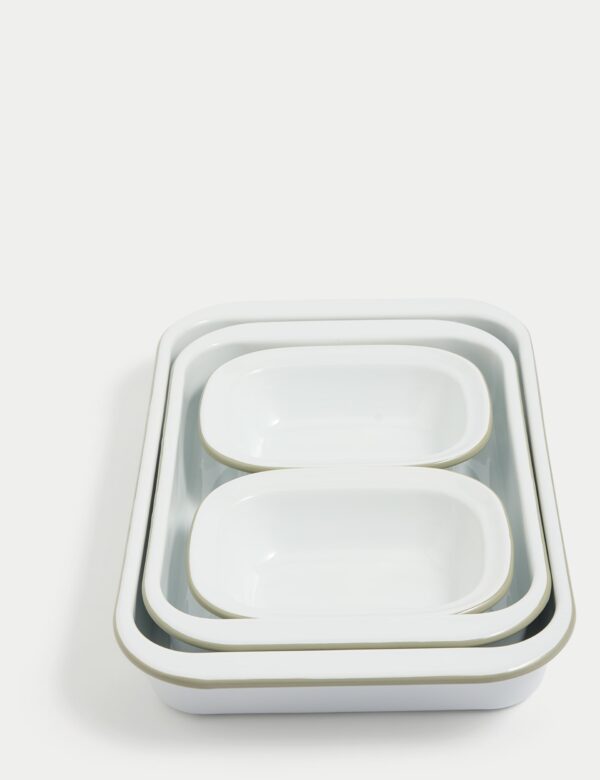 4 Piece Enamel Stacking Oven Trays