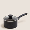 Black Aluminium 16cm Non-Stick Saucepan