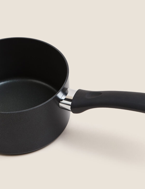 Black Aluminium 16cm Non-Stick Saucepan