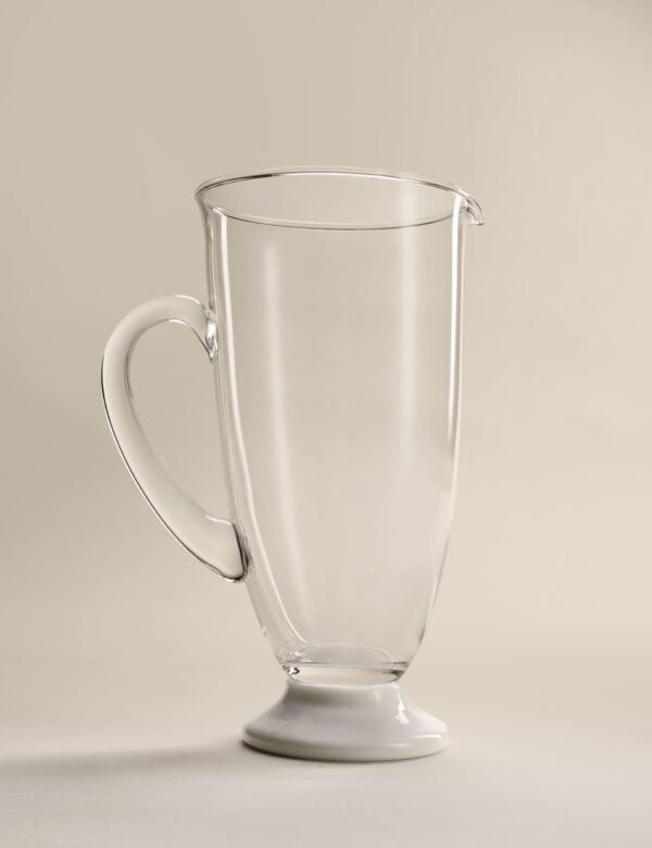 Footed Glass Jug