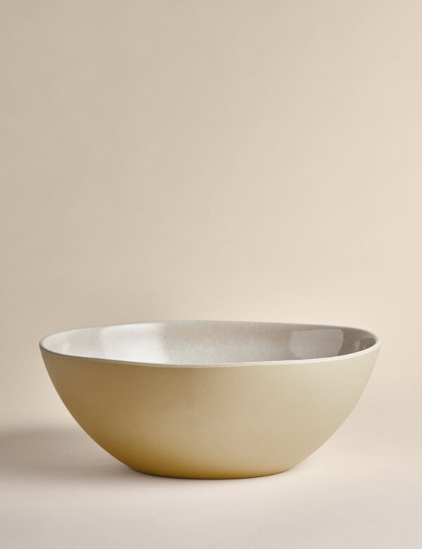 Linen Reactive Picnic Serving Bowl