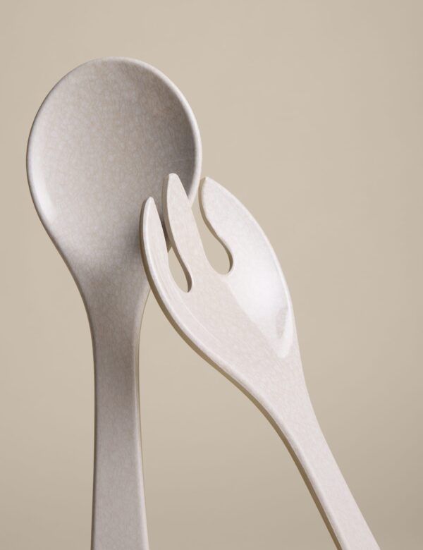 Reactive Glaze Melamine Picnic Salad Servers