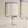 Set of 2 Contrast Rim Wine Glasses