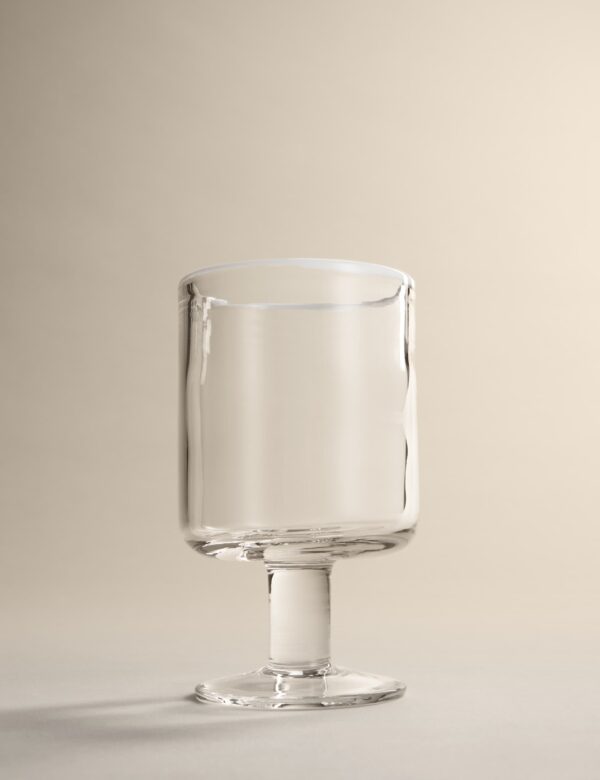 Set of 2 Contrast Rim Wine Glasses
