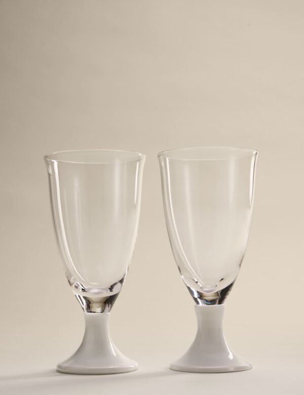 Set of 2 Footed Wine Glasses