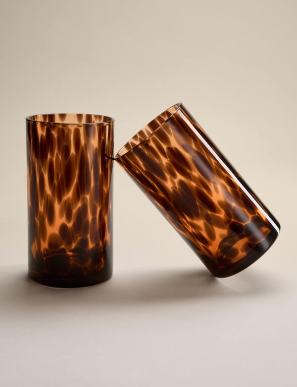 Set of 2 Speckle Hi Ball Glasses