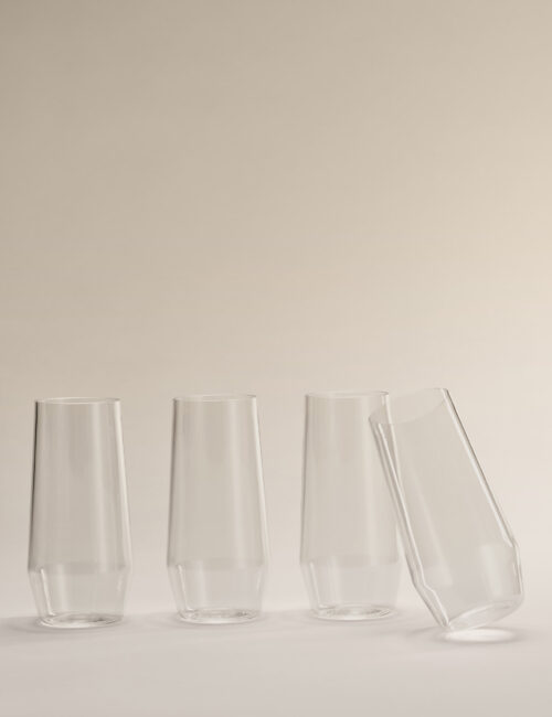 Set of 4 Angular Picnic Hi Ball Glasses