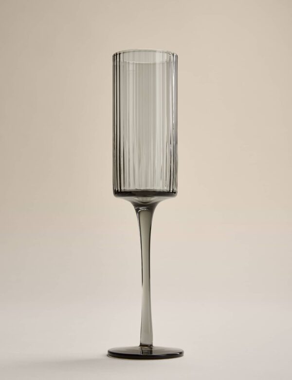 Set of 4 Celine Ribbed Champagne Flutes
