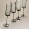 Set of 4 Celine Ribbed Champagne Flutes