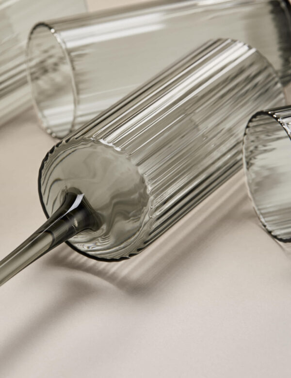 Set of 4 Celine Ribbed Champagne Flutes