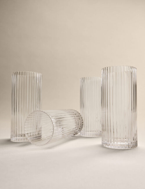 Set of 4 Celine Ribbed Hi Ball Glasses