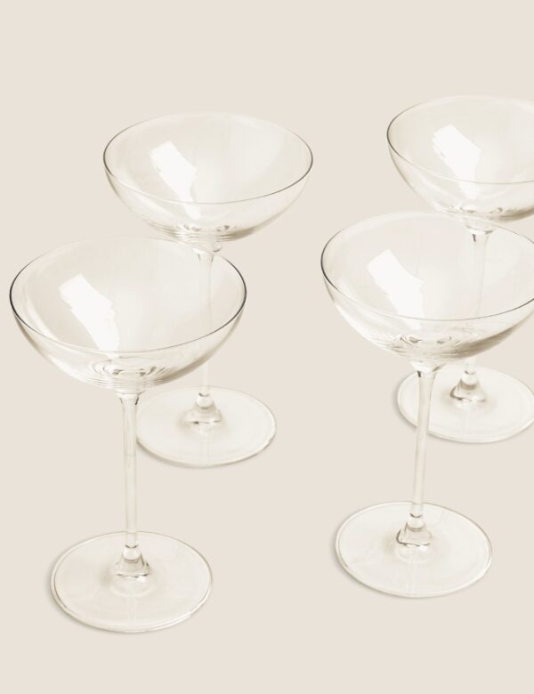Set of 4 Champagne Saucers