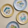 Set of 4 Coastal Icon Picnic Side Plates