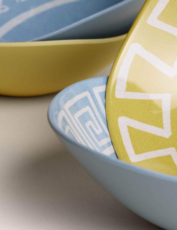 Set of 4 Coastal Picnic Cereal Bowls