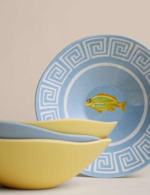 Set of 4 Coastal Picnic Cereal Bowls