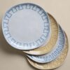 Set of 4 Coastal Picnic Dinner Plates