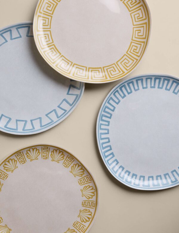Set of 4 Coastal Picnic Dinner Plates
