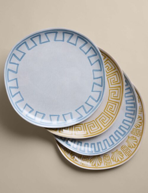 Set of 4 Coastal Picnic Dinner Plates