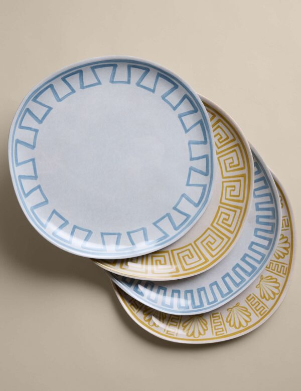 Set of 4 Coastal Picnic Dinner Plates
