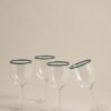Set of 4 Contrast Rim Picnic Wine Glasses