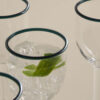 Set of 4 Contrast Rim Picnic Wine Glasses