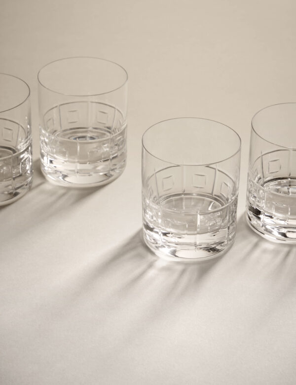 Set of 4 Etched Tumblers