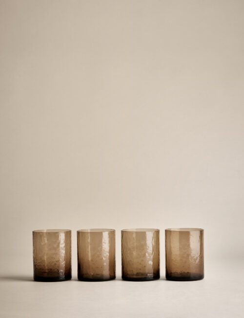 Set of 4 Hammered Tumblers