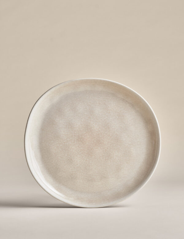 Set of 4 Linen Reactive Picnic Dinner Plates