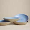 Set of 4 Linen Reactive Picnic Pasta Bowls