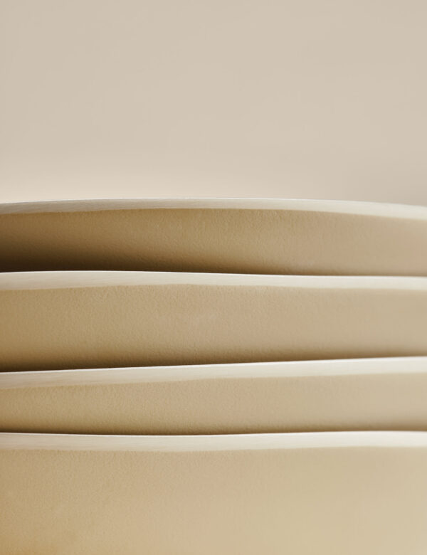 Set of 4 Linen Reactive Picnic Pasta Bowls