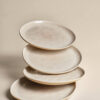 Set of 4 Linen Reactive Picnic Side Plates