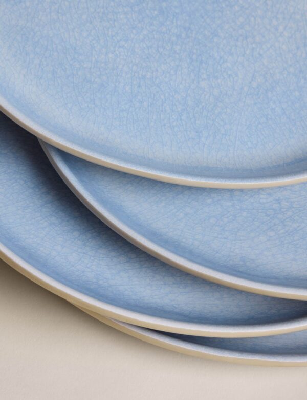 Set of 4 Linen Reactive Picnic Side Plates