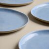 Set of 4 Linen Reactive Picnic Side Plates
