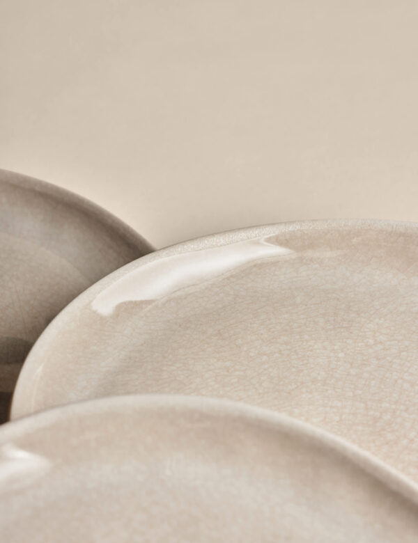 Set of 4 Linen Reactive Picnic Side Plates