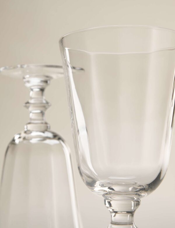 Set of 4 Soda Optic Wine Glasses