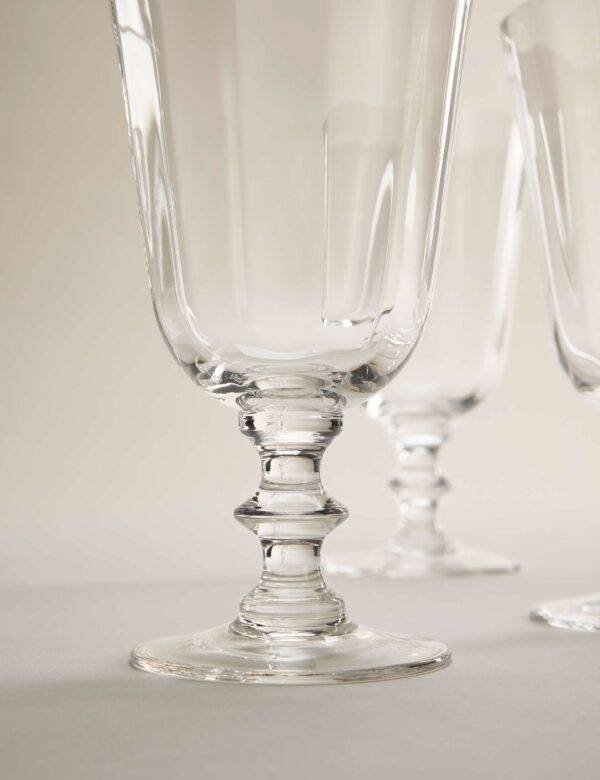 Set of 4 Soda Optic Wine Glasses